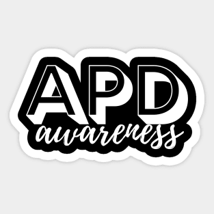 APD Awareness - Auditory Processing Disorder Sticker